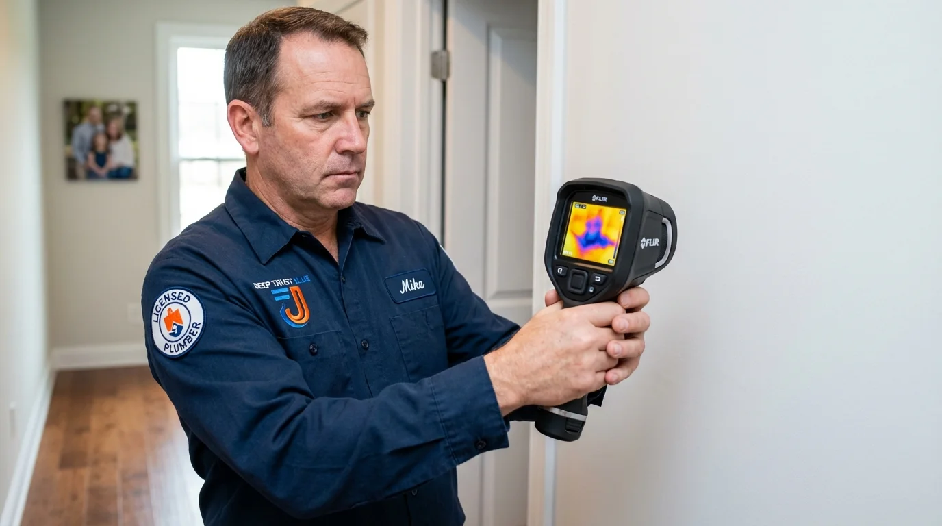 Thermal imaging leak detection by Johns Plumbing LLC in Meriden